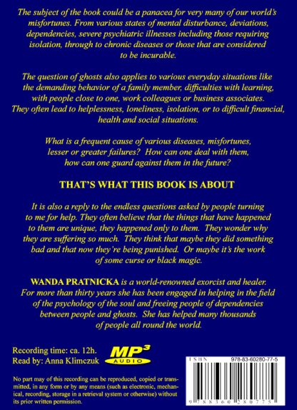 Wanda Prątnicka<br> Possessed by Ghosts <br> angielska wersja książki<br> Opętani przez duchy audio - Image 3