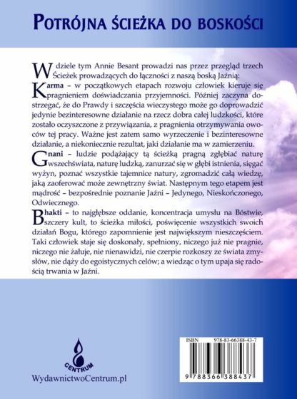 Annie Besant<br> Potrójna ścieżka  <br> do boskości<br> Karma, Gnani, Bhakti<br> - Image 2