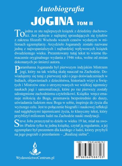 Paramhansa Jogananda<br> Autobiografia jogina<br> Tom 2<br><br> - Image 2