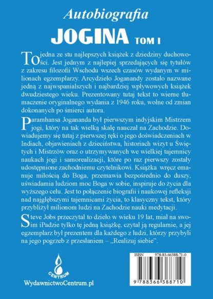 Paramhansa Jogananda<br> Autobiografia jogina<br> Tom 1<br><br> - Image 2